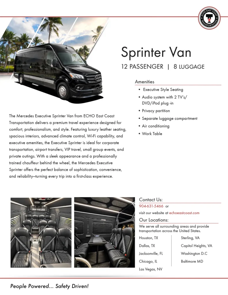 Sprinter Van cutsheet
